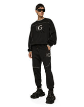Technical jersey sweatshirt with embossed DG logo - | Dolce & Gabbana