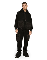 Jersey hoodie with large pockets - | Dolce & Gabbana
