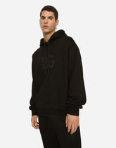Jersey hoodie with DG embroidery - | Dolce & Gabbana
