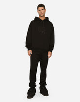 Jersey hoodie with DG embroidery - | Dolce & Gabbana