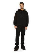 Jersey hoodie with DG embroidery - | Dolce & Gabbana