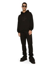 Jersey hoodie with DG embroidery - | Dolce & Gabbana
