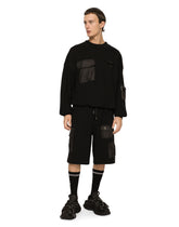 Multi-pocket round-neck sweatshirt with DG embroidery - | Dolce & Gabbana