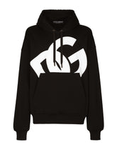 Jersey hoodie with DG print - | Dolce & Gabbana