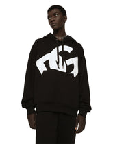 Jersey hoodie with DG print - | Dolce & Gabbana