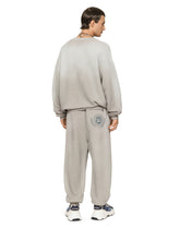 Melange jersey round-neck sweatshirt with print - | Dolce & Gabbana