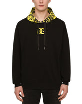 JERSEY HOODIE WITH DG PRINT AND EMBROIDERY - | Dolce & Gabbana