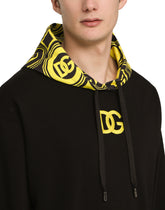 JERSEY HOODIE WITH DG PRINT AND EMBROIDERY - | Dolce & Gabbana