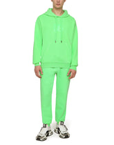 JERSEY HOODIE WITH DG LOGO PRINT - | Dolce & Gabbana