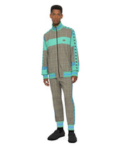 Check wool jacket with branded tag - | Dolce & Gabbana