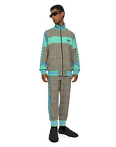 Check wool jacket with branded tag - | Dolce & Gabbana