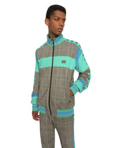 Check wool jacket with branded tag - | Dolce & Gabbana