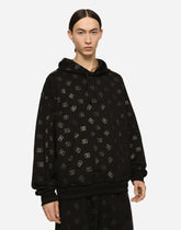Jersey hoodie with DG print - | Dolce & Gabbana