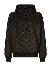 Hoodie with embossed DG logo - | Dolce & Gabbana