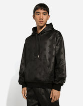 Hoodie with embossed DG logo - | Dolce & Gabbana