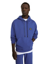 Jersey hoodie with branded tag - | Dolce & Gabbana