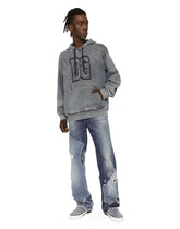 Melange jersey hoodie with print - | Dolce & Gabbana