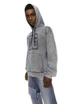 Melange jersey hoodie with print - | Dolce & Gabbana