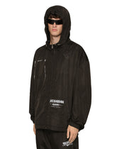Hooded nylon jacket with DGVIB3 print - | Dolce & Gabbana
