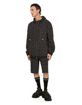 Cotton jacket with DG heart print - | Dolce & Gabbana