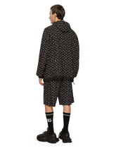 Cotton jacket with DG heart print - | Dolce & Gabbana