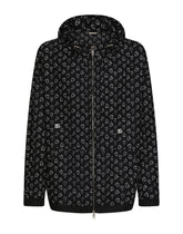 Cotton jacket with DG heart print - | Dolce & Gabbana