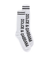 Jacquard socks with DG logo - | Dolce & Gabbana
