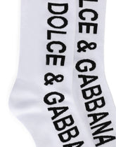 Jacquard socks with DG logo - | Dolce & Gabbana