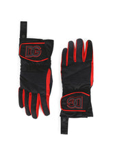 Nylon gloves with rubberized DG logo - | Dolce & Gabbana