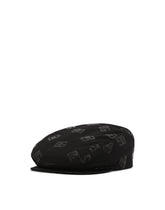 Cotton interlock flat cap with DG Monogram print - | Dolce & Gabbana