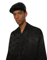 Cotton interlock flat cap with DG Monogram print - | Dolce & Gabbana