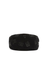 Cotton interlock flat cap with DG Monogram print - | Dolce & Gabbana