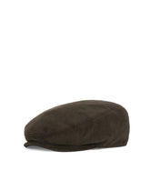 Cotton terrycloth flat cap with logo tag - | Dolce & Gabbana