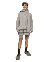 Mohair wool flat cap with logo tag - | Dolce & Gabbana