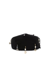 Cotton flat cap with pearls and DG pendants - | Dolce & Gabbana