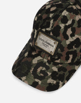 Camouflage baseball cap with plate - | Dolce & Gabbana