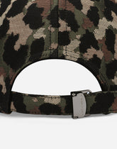 Camouflage baseball cap with plate - | Dolce & Gabbana