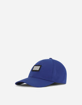 Nylon baseball cap with branded tag - | Dolce & Gabbana