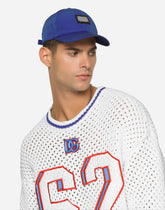 Nylon baseball cap with branded tag - | Dolce & Gabbana