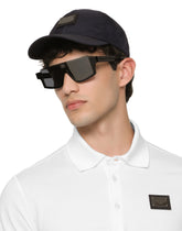 Nylon baseball cap with branded tag - | Dolce & Gabbana