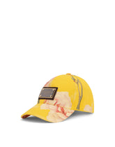 Floral-print baseball cap with plate - | Dolce & Gabbana