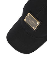 Baseball cap with branded plate - | Dolce & Gabbana