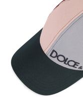 Cotton patchwork baseball cap with embroidery - | Dolce & Gabbana