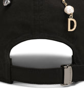 Baseball cap with pearls and DG pendants - | Dolce & Gabbana