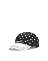 Nylon baseball hat with polka-dot print - | Dolce & Gabbana