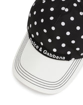Nylon baseball hat with polka-dot print - | Dolce & Gabbana