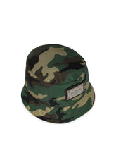 Nylon bucket hat with camouflage print - | Dolce & Gabbana