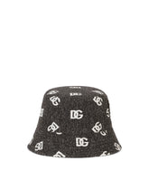 Cotton jacquard bucket hat with DG logo - | Dolce & Gabbana