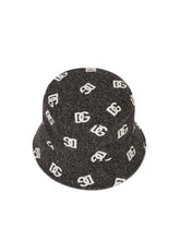 Cotton jacquard bucket hat with DG logo - | Dolce & Gabbana
