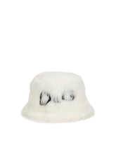 Faux fur bucket hat with D&G logo - | Dolce & Gabbana